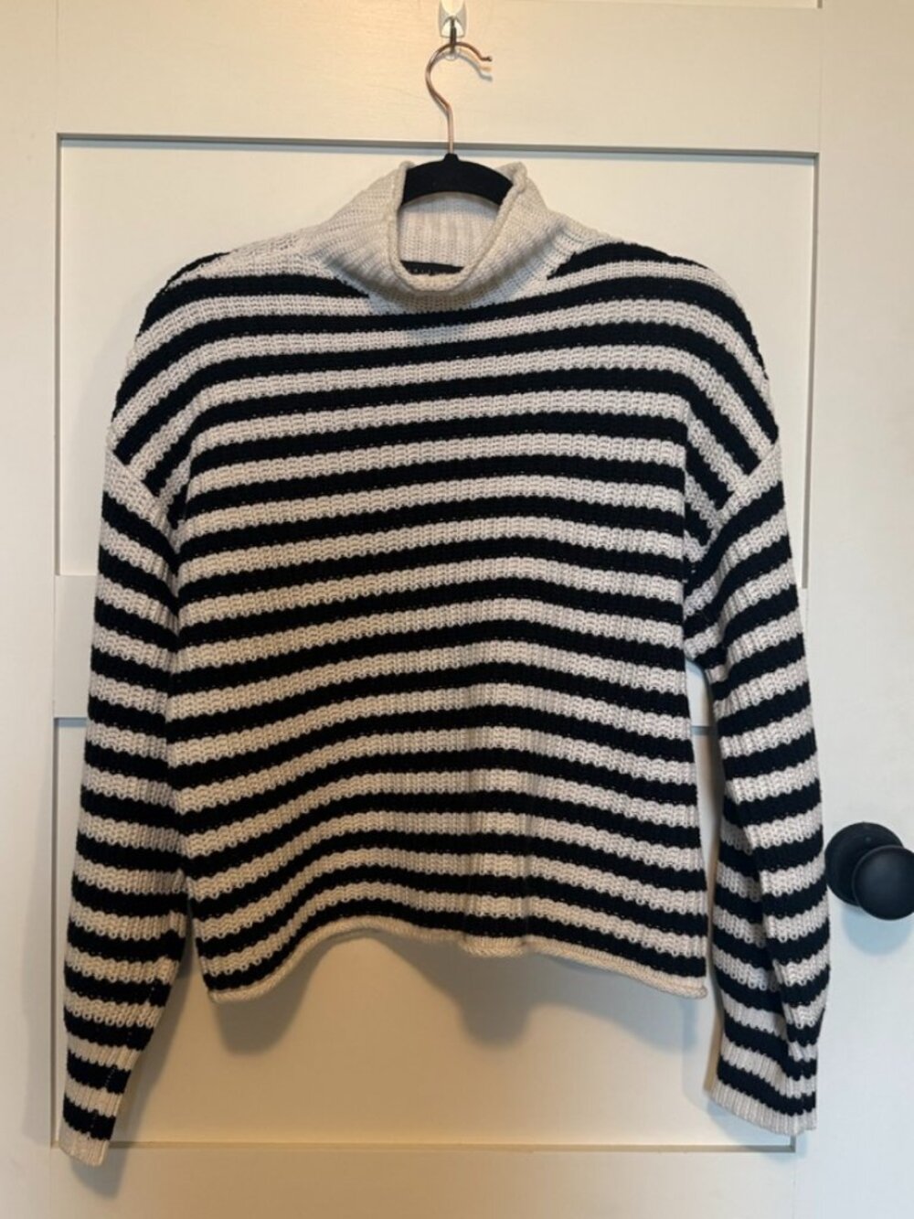 Sanctuary Black and White Striped Sweater